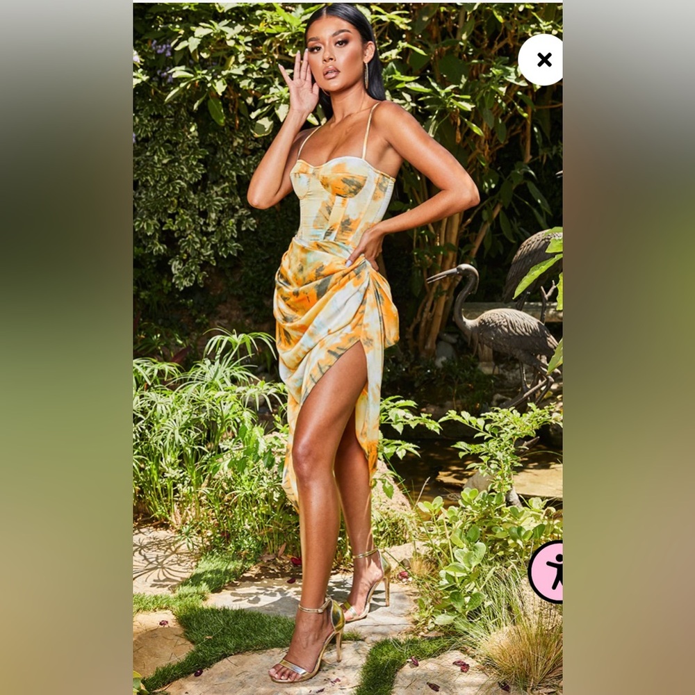 PLT ORANGE TIE DYE PRINT SKIRT SET 🌼 NWT